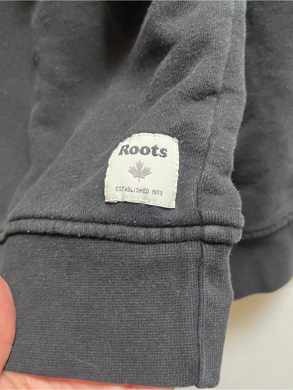 Roots Black Logo Cotton Fleece Casual Sweatshirt XXL - Picture 4 of 8